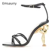 Sapatos de vestido Único Flamingo Estranho Sandálias de Salto Alto Mulheres Malha Faixa Estreita Ankle Strap Design Verão Runway Shoes Mulher 231110