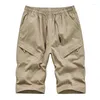 Pantalons pour hommes 2023 hommes été coton armée tactique Cargo Shorts mode kaki multi-poches décontracté court ample militaire pantalon