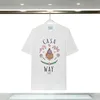 Рубашка Casablanc Мужская футболка Дизайнерский хлопок Люксовый бренд одежды Европейско-американский тренд Дизайн футболки Принтер Лето с коротким рукавом Размер США S-2XL