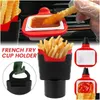 Держатель автомобиля French Fry Cup для подноса для соуса и бургера, фиксированных вентиляционных зажиг, набор зажиг, аксессуары, доставка, мобильные телефоны мотоциклы Dh7na