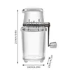 Glassverktyg Manual Crusher Hand Crank Snow Cone Portable Hushåll Kök Blender Camping Drink Maker Shaver Tool Clear 230412