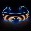 قادت النظارات المتوهجة Gafas Luminous Bril Neon Hishaver Glow Glow Glow Glow Wlashing Light Glass for Party Supplies Propumes New New
