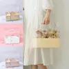 Подарочная упаковка, хрустальная коробка, ПВХ, портативная прозрачная цветочная упаковка, сумка с цветочным принтом, красивый сюрприз для свадебной церемонии Cake254Y