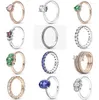 Anillos de racimo auténtica Plata de Ley 925 anillo de eternidad de Triple fila espiral para mujer boda fiesta Europa joyería