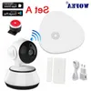 Freeshipping gateway wi-fi Integrado sistema de alarme de segurança residencial inteligente HD 720P conjunto de câmera wi-fi com mensagem push vídeo em tempo real Kgcms