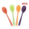 Colheres 2 PCS Colorido Colher de Silicone Resistente ao Calor Antiaderente Arroz Utensílios de Cozinha Aprendendo Cozinhar Ferramenta