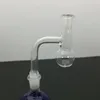 Pipa para fumar Mini cachimba bongs de vidrio Forma de metal colorida Clásico transparente ángulo recto accesorios para cigarrillos de vidrio