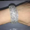 Stage Wear Clear Crystal Strass Abend Handkette Slave Armband Ring Coil Wrap Bauchtanz Körperschmuck Hochzeit Braut Armreif