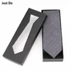 ネクタイ21 5 8 3 5cm 20PCSTHICK Paperboard Necktie Packing Boxes with Window265U用の黒い段ボールギフトボックス