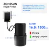 Zonesun impressora jato de tinta portátil 5cm qr código de barras lote data de expiração número de série logotipo digital multilíngue ZS-HIP508