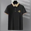 Polos pour hommes Logo de marque brodé POLO à manches courtes T-shirt en coton de haute qualité pour hommes vêtements de mode de luxe d'été