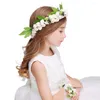 Accessori per capelli Diademi Corona Ghirlanda Sposa femminile Corona Copricapo Damigella d'onore Indossare Testa Fiore Regalo di vacanza da viaggio per bambini