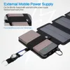 Torce Torce Caricabatterie da esterno pieghevole per pannello solare Dispositivi di uscita USB 5V 21A portatili Camp Escursionismo Zaino Alimentatore da viaggio per smartphone 230411 230411