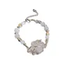 Charm Armband Korean Fashion Harts Flower Opal Moonstone Armband för Women Girl Luxury Sweet Hand Jewelry Trendy Goth Uttalande Partihandel