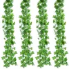 12 pièces 2M lierre artificiel feuille verte guirlande plantes vigne faux feuillage décor à la maison en plastique rotin chaîne décoration murale artificielle Pant1260A