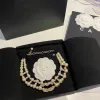 Złote Pearl Chain Naszyjniki Modna Naszyjnik wisiorek Choker Wysokiej jakości prezenty miłosne projektant biżuterii