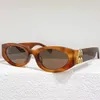 Zonnebril Ovaal Frame Miu 054 lenzenvloeistof Anti straling Gepersonaliseerde Vintage Glazen Paneel Geavanceerde Hoge Schoonheid