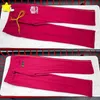 Calças masculinas coroa de corte de traço vermelho bordado rhude calças casuais homens mulheres 1 1 tags 100% algodão listrado Rhude Sweatpants T230412