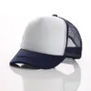 Designer Kids Trucker hoeden 5 panelen blanco Zonnes Mesh Baseball Caps verstelbare snapbacks Zomersport voor kinderen Balkappen 52-56 cm rood geel wit roze 20 kleuren