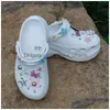 Pièces de chaussures Accessoires Style Chrysanthemum Croc Charms Papillon Décorations Drop Delivery Shoes Dhngj