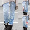 Active Shorts Women Yoga Christmas Women Pants Bot Long Leggings Wydrukowana koziołowa kieszeń dla