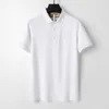 Moda tasarımcı erkek polos gömlek tişört yaz gündelik lüksler mektup medusa desen saf pamuk sreetbusiness moda siyah ve beyaz yaka gömlekler m-3xl