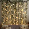 Błyskawiczne LED Ivy Vine String Lights lub bateria LED liść Garland Święta na domowe światła ślubne LJ201018297I