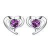 Stud Earrings 1 Pair Fashion Women Heart Jewelry Soft Beautiful Silver Plated Temperament Decoration Accessories