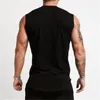 Débardeurs pour hommes Vêtements de sport Col en V Coton Bodybuilding Top Hommes Entraînement Chemise sans manches Fitness Sportswear Courir Gilets Muscle Singlets 230412