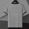 Lo766 designer t shirt sommar kort ärm ränder anka broderi män t -shirt tee streetwear mens kläder