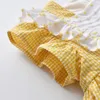 Girl Dresses Baby Easter Yellow Dress Children Spanish Boutique Infant Summer 2024 Sleeveless Cotton Frocks