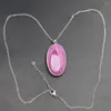 Collane con ciondolo Collana di agate di colore misto naturale Collana di pendenti ovali di onice Pietra Reiki Charms Creazione di gioielli Orecchini Accessori Commercio all'ingrosso