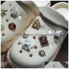 Sko delar tillbehör vintage liten ängel krok charms skor pärla ädelsten spänne rose blomma strass dekoration drop leverans dhpqx