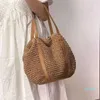 Bolsas de noite bolsas de designer de ombro de famale de verão para mulheres simples palha oca