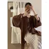 Kvinnors blusar Korobov kinesisk stil lös vintage skjortor Hong Kong sommarsolskyddsmedel topp snörning design mode roupas femininas
