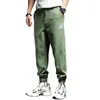 Pantalones para hombres Pantalones de chándal 2023 Hombres Moda Casual Jogger Lápiz Streetwear Sport Mens Green Cordón Joggers Pantalones