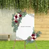 Bruiloft bloemen boog witte nep roos bloemenslinger voor huisdecoratie