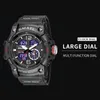 Wristwatches SMAEL Dual Time Men Watches 50m Waterproof Military Watches for Male 8007 Shock Resisitant Sport Watches Gifts Wtach 230412