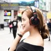 Freeshipping Over Ear Bass Stereo Bluetooth hörlurar Trådlöst headset Support Micro SD Card Radio Microphone NEPKK