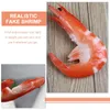 Party Decoration 9 PCS Fake Food Realistic Model Animal Toys Artificial Shrimp Models PVC Props Ocean Animals