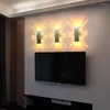 Vägglampa modern mode LED -ljus 6W fjärilslampor vardagsrum sovrum sconce upp och ner aluminium fixtur