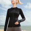 Damen Jacken Herbst und Winter Yoga Bekleidung Damen Unterwäsche Wolle Fitness Langarm Sportjacke Laufen Fahrrad Tight Top 230412