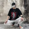 Herren T-Shirts Hip Hop Y2k Übergroßes T-Shirt für Herren Goth Punk Sommer Streetwear Ästhetische Harajuku T-Shirts Grunge Mode Kurzarm Paar