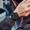 Нарученные часы Sanda Men Analogy Digital Watches Спортивные военные многофункциональные наручные часы водонепроницаемые амортизаторы
