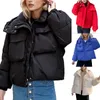 Women's Trench Coats Winter Korean Solid Color Windproof Double Womens Down Jackets Thickened Coat Anorak Lined Jacket Women