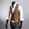 Men's Vests Business and Leisure Men's Double Breasted Waistcoat Dress Vest Meeting Party Wedding Formal Sleeveless Jacket 230412