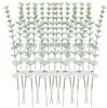 Yapay okaliptüs yaprakları kök okaliptüsler şube simülasyonu buket yeşili bitki diy DIY ev düğün dekorasyonu