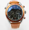 Montre de sport à prix réduit de haute qualité chronographe limitée Montre lunette orange cadran noir montre-bracelet de plongée professionnelle à quartz fermoir pliant montres pour hommes