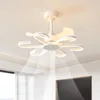 Lámparas de techo Led decorativas para el hogar, lámpara de araña para dormitorio con ventiladores de luz y Control