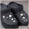 Schoenonderdelen Accessoires Luxe schoenen voor Croc Fashion Rhinestone Pearl Diy Vintage Rivet Punk Charms Drop levering DHI9Y